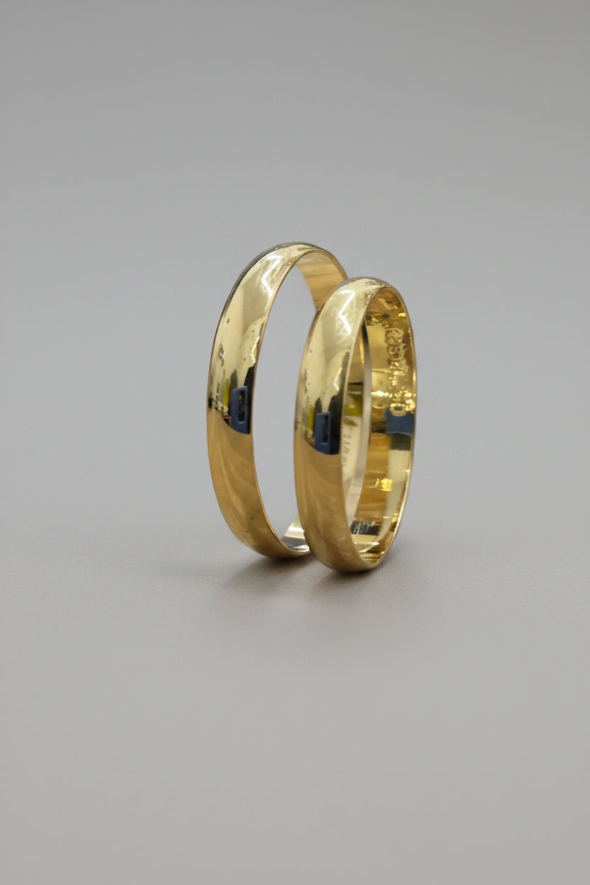 Par de Alianças de casamento em Ouro 18k 2mm - Ourus Alianças