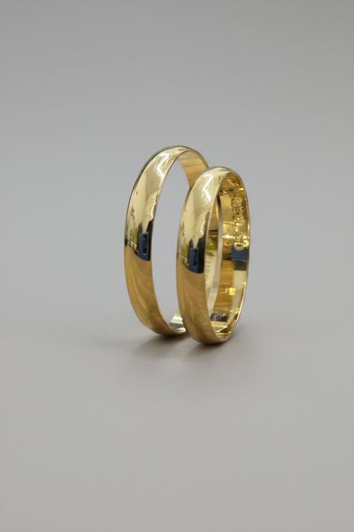 Par de Alianças de casamento em Ouro 18k 2mm - Ourus Alianças