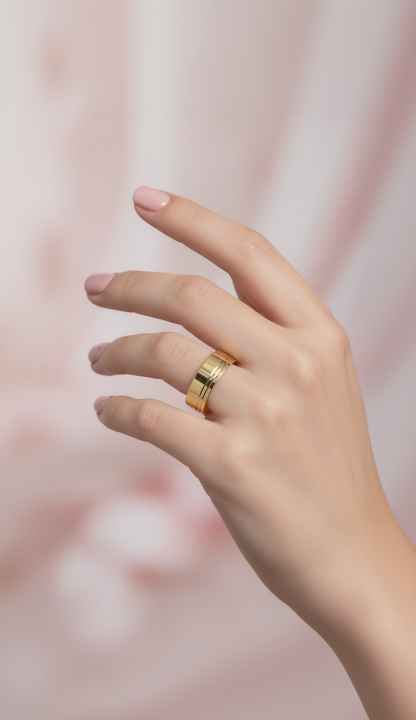 Par de alianças de casamento em ouro 18k 7mm - Ourus Alianças