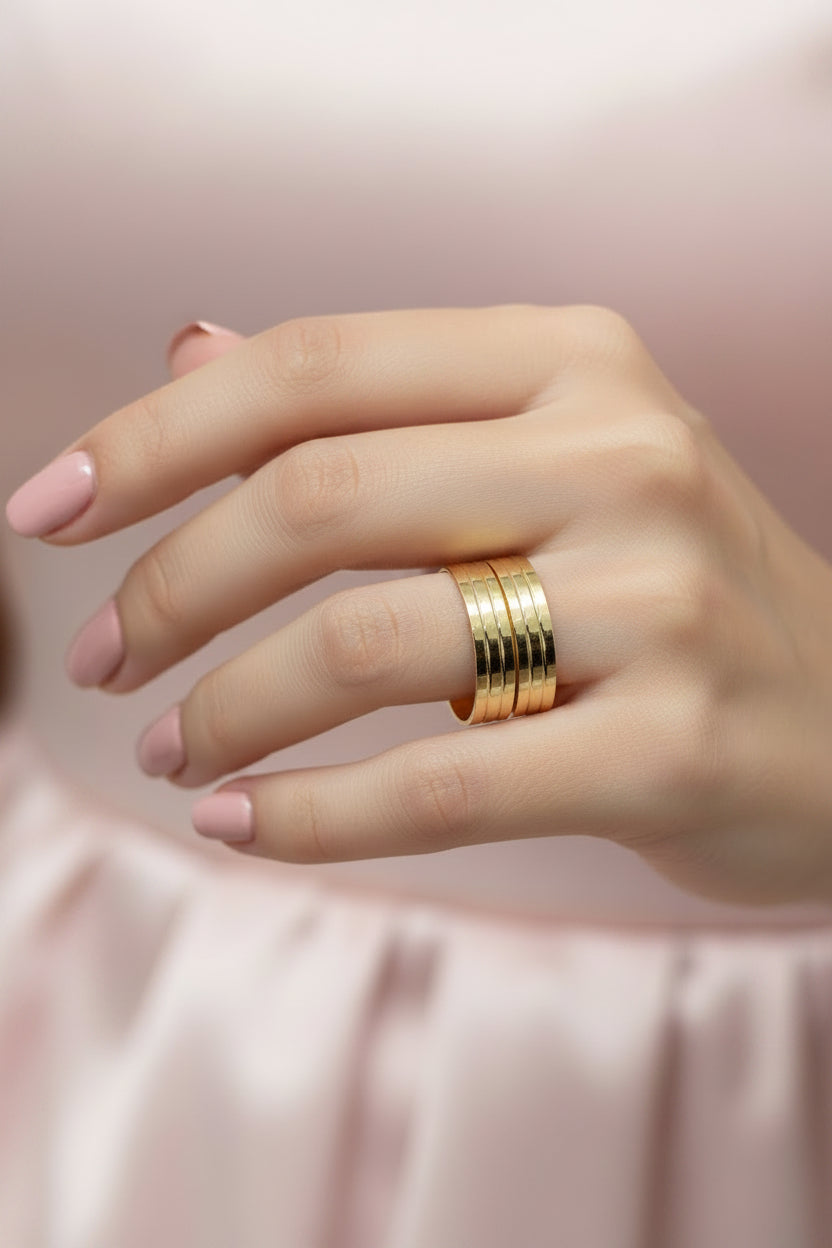 Par de alianças de casamento em ouro 18k 6mm