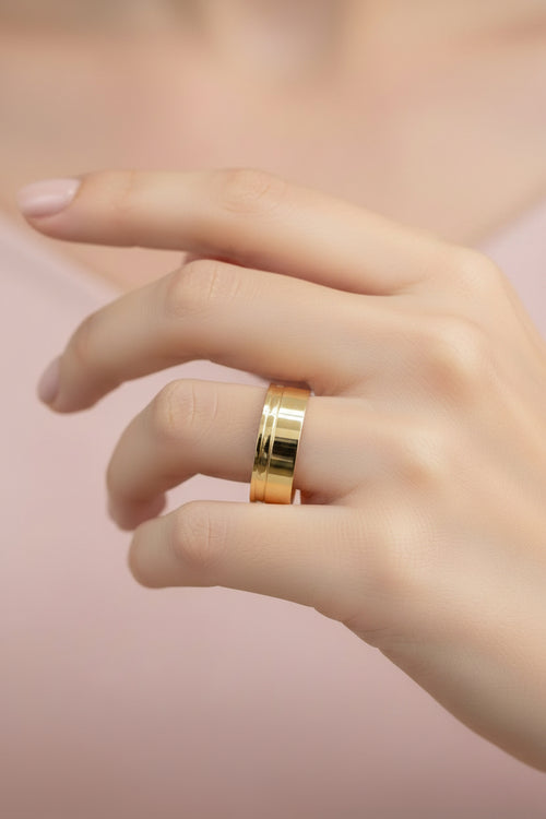 Par de alianças de casamento em ouro 18k 5mm