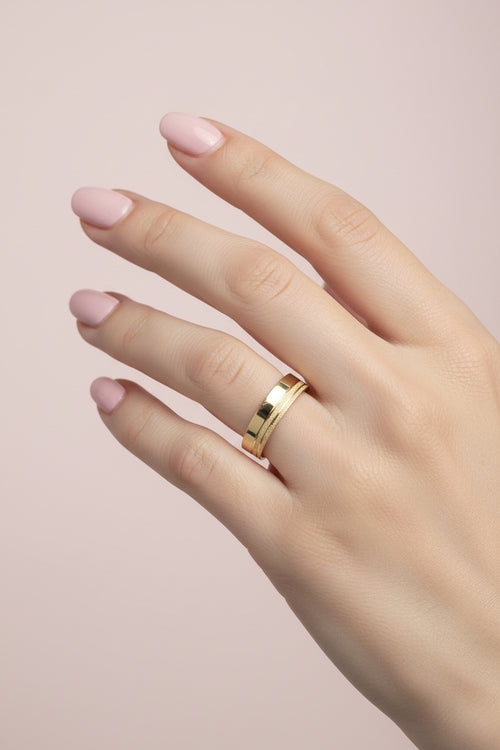 Par de Alianças de casamento em ouro 18k 4.5mm