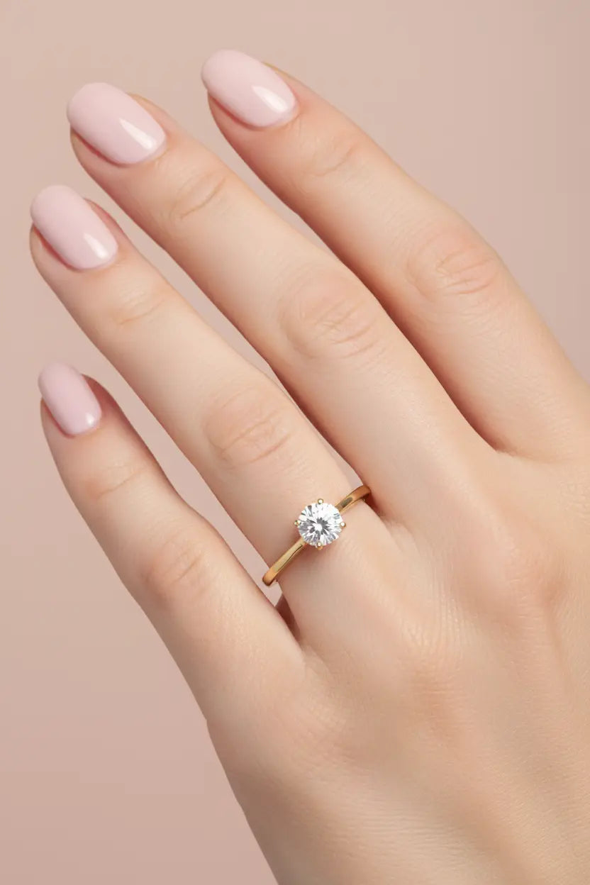 Anel Solitário Aurora em Ouro 18k - Ourus Alianças