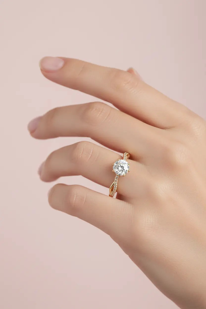 Anel Solitário Infinity em Ouro 18k - Ourus Alianças