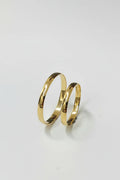 Par de Alianças de Casamento em Ouro 10k 2.5mm - Ourus Alianças