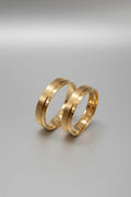 Par de Alianças de Casamento em Ouro 10k 4.5mm Semi Anatomica - Ourus Alianças