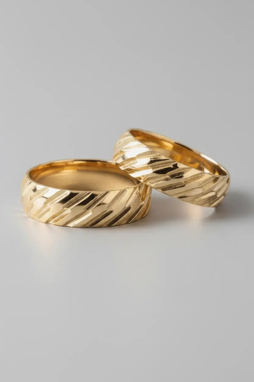 Par de Alianças de Casamento em Ouro 10k 6mm - Ourus Alianças