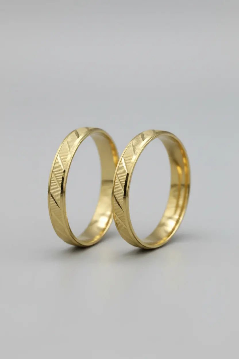 Par de Alianças de Casamento em Ouro 18k 3.5mm - Ourus Alianças
