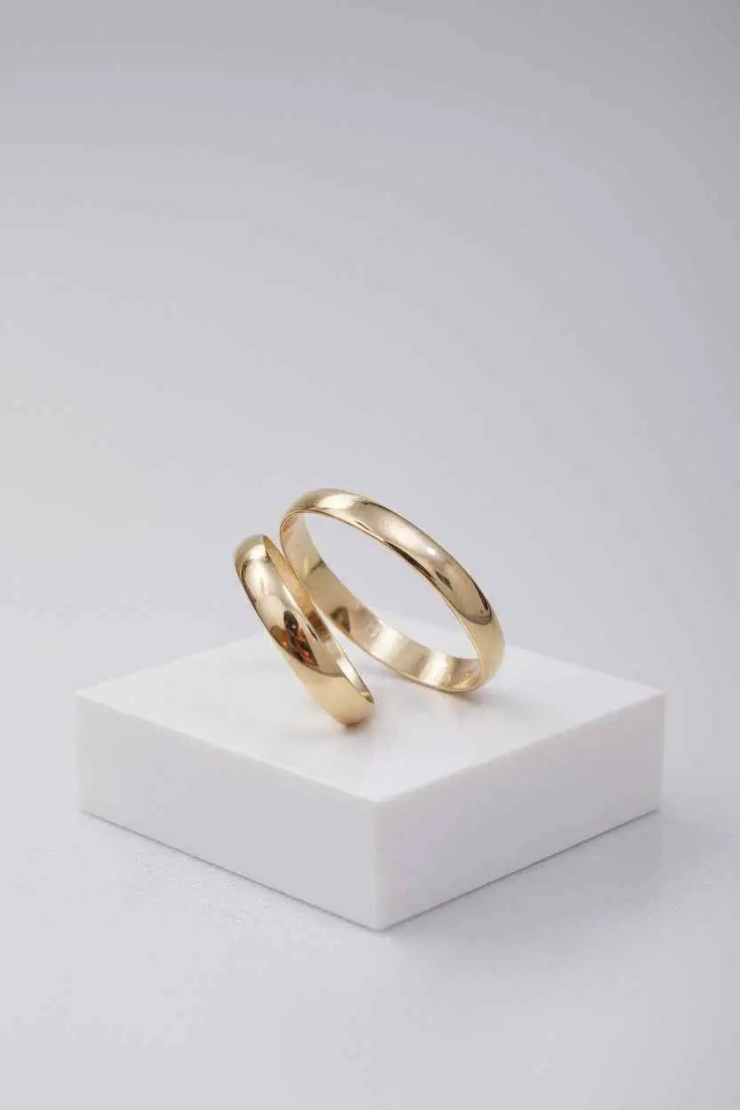 Par de alianças de Casamento em ouro 18k 3mm - Ourus Alianças