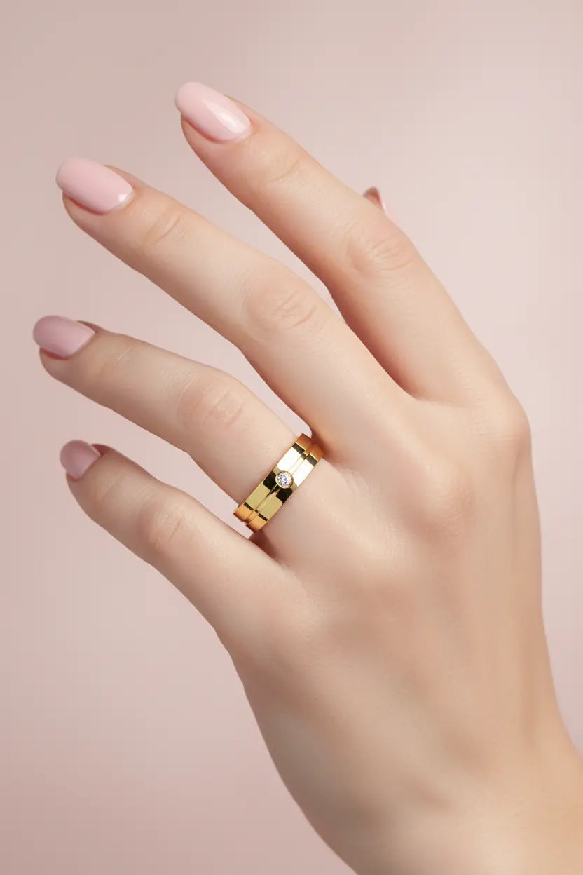 Par de Alianças de casamento Em ouro 18k 4mm - Ourus Alianças