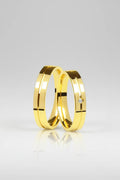 Par de Alianças de casamento Em ouro 18k 4mm - Ourus Alianças