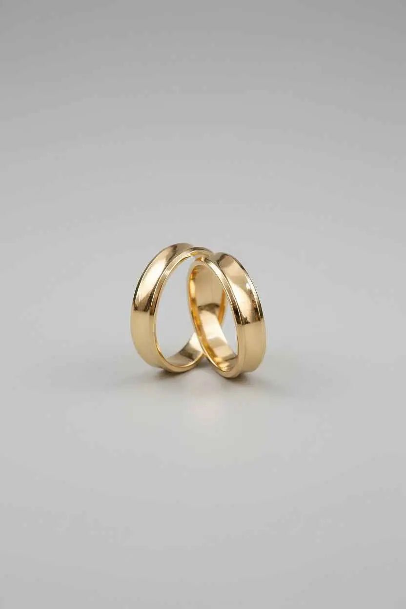 Par de alianças de Casamento em Ouro 18k 6mm - Ourus Alianças