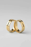 Par de alianças de Casamento em ouro 18k 6mm - Ourus Alianças