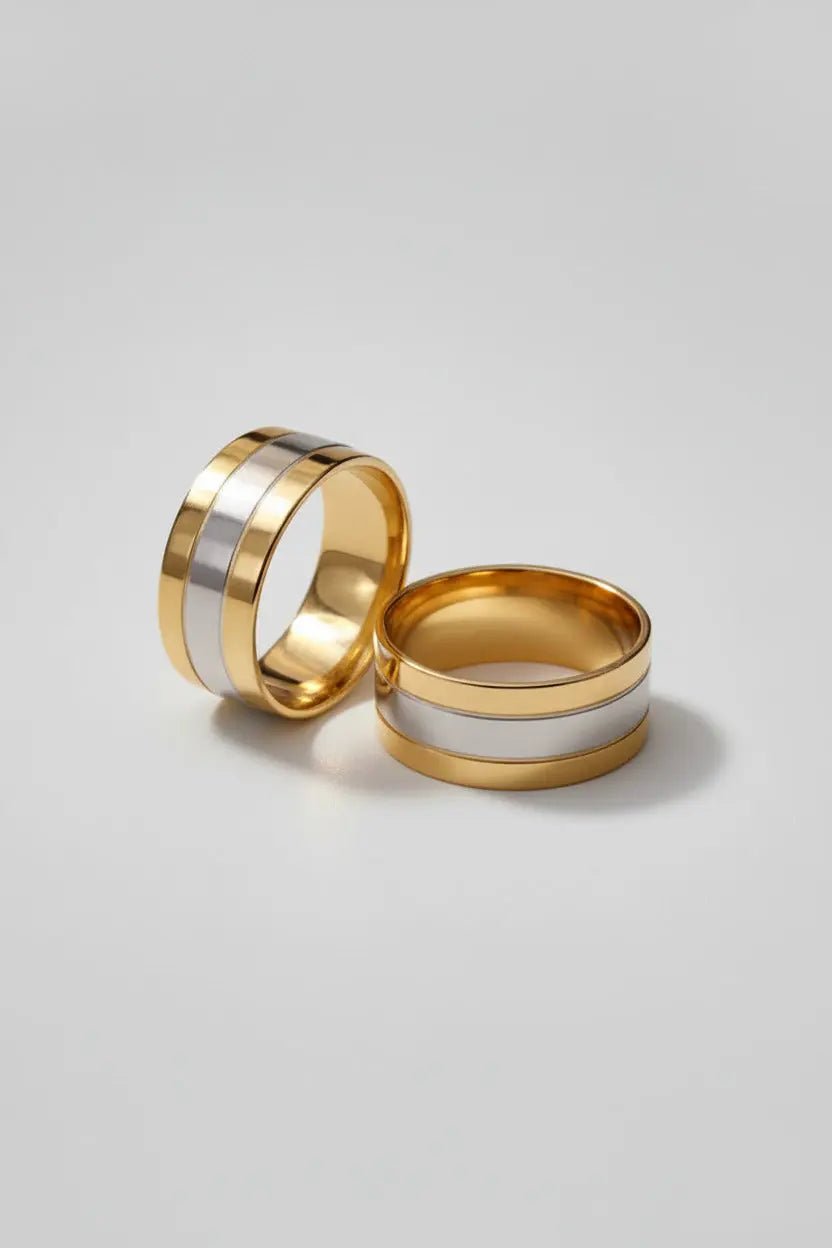 Par de Alianças de Casamento em Ouro 18k 8mm Semi - Anatomica - Ourus Alianças