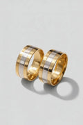 Par de Alianças de Casamento em Ouro 18k 8mm Semi - Anatomica - Ourus Alianças