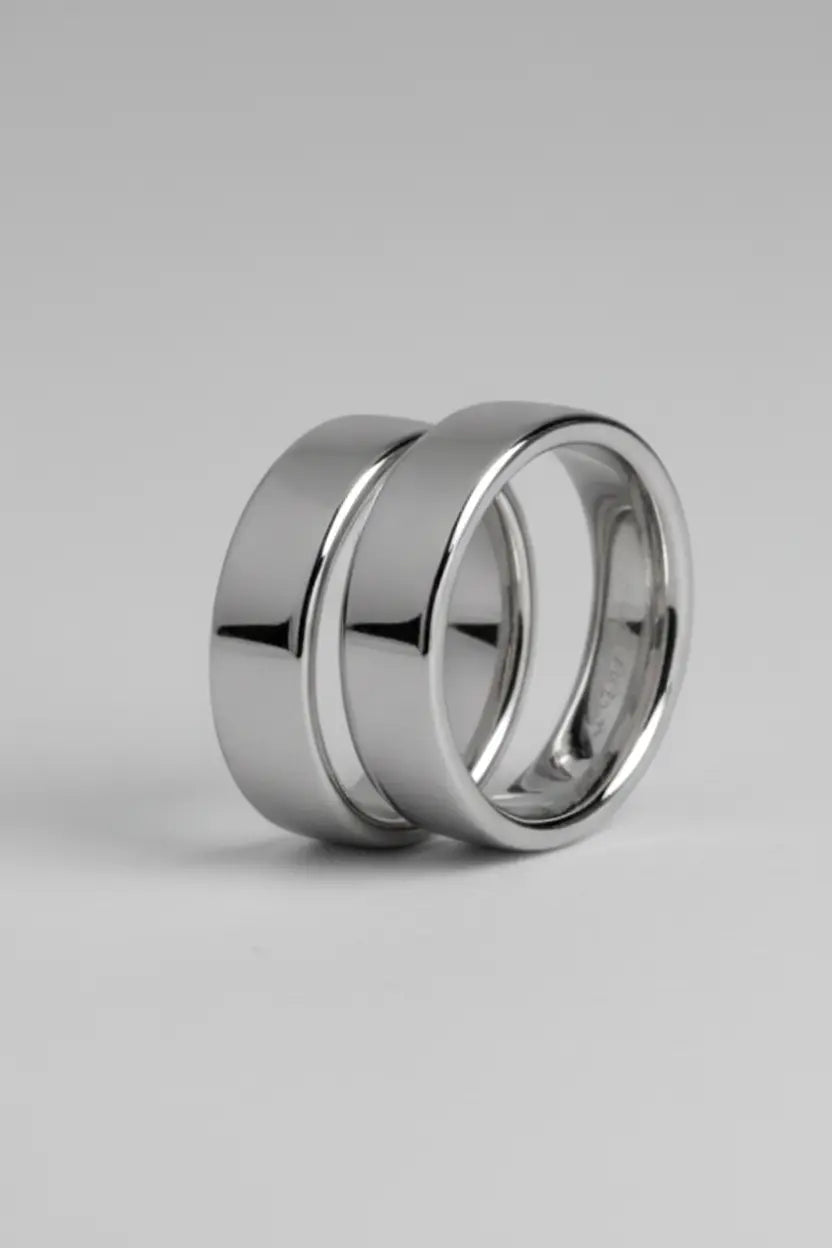 Par de Alianças de Namoro em Prata 925 6mm - Ourus Alianças