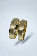 Par de Alianças em Ouro 18k 5mm Fosca - Ourus Alianças