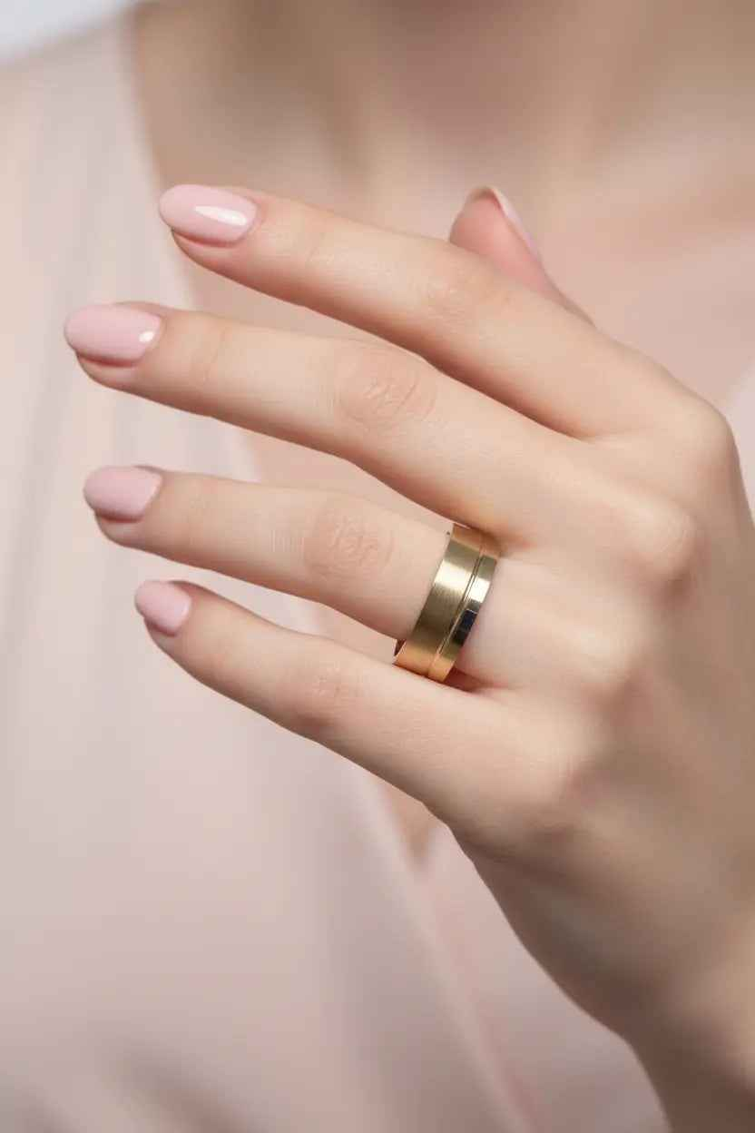 Par de Alianças em Ouro 18k 6mm Fosca
