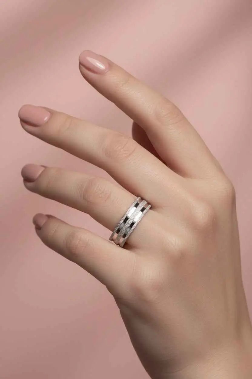 Par de alianças em Prata 925 Diamantado Premium 6mm - Ourus Alianças