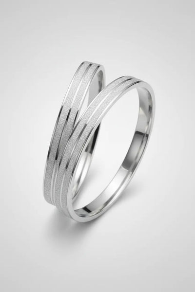 Par de alianças em Prata 950 2mm - Ourus Alianças